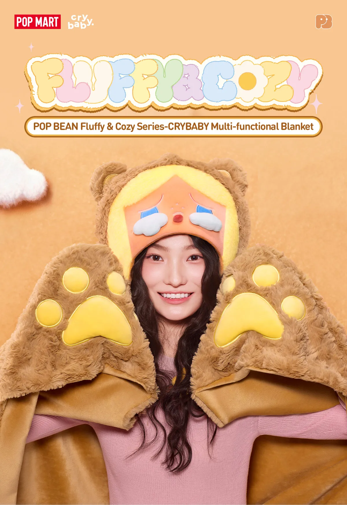 POPMART Fluffy & Cozy Crybaby Multi-functional Blanket